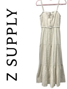 Z Supply Striped Maxi Dress Natural XS EUC